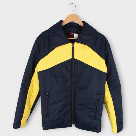 White Stag Other - Vintage White Stag‎ Ski Jacket Blue Yellow Chevron Stripe 80s Retro Size M